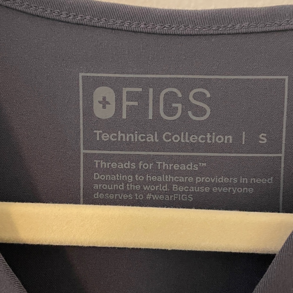 Figs Charcoal color 3468, V-Neck Scrub Top